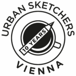 Urban Sketchers Vienna Logo 10 Jahre PNG